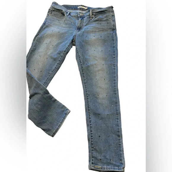 Levi’s 711 Skinny Studded Ankle Jeans - Picture 3 of 10